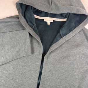 Berkshire Homewear Jersey Plush Hooded Long Open Cardigan Womens Green Size L